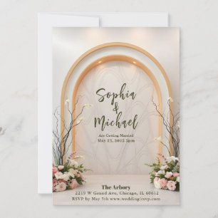 Wedding Backdrop Magazine Cover Invitation
