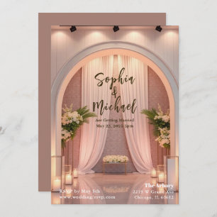 Wedding Backdrop Magazine Cover Invitation