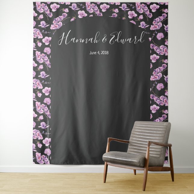 Wedding backdrop, photo prop, custom background tapestry (In Situ)