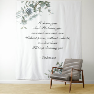 Wedding backdrop   Wedding Tapestry   Blue Floral