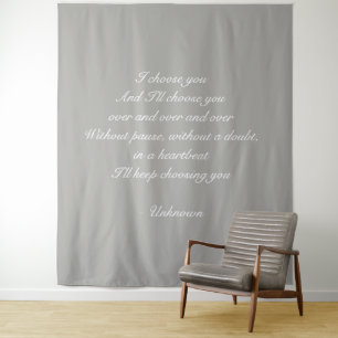 Wedding backdrop   Wedding Tapestry   Grey Minimal