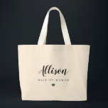 Wedding Bag, Bridesmaid, Bachelorette, Grey Blue Large Tote Bag<br><div class="desc">Tote Bags for your entire wedding party.  Fill with fun goodies for your bachelorette or destination wedding weekend.  Great bridesmaid gifts or beach bags!</div>