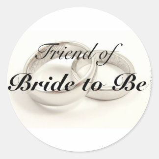 Wedding Bands Classic Round Sticker