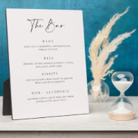Wedding Bar Drink Menu Reception Sign Plaque C100