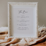 Wedding Bar Menu Drink Sign Reception Decor Poster<br><div class="desc">Our paper drink menu bar sign is perfect to add to a frame to display at the bar. Guests can choose which drinks to order at your event.</div>