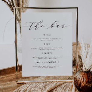 Wedding Bar Menu Drink Sign Reception Decor S105