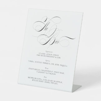 Wedding Bar Menu Sign