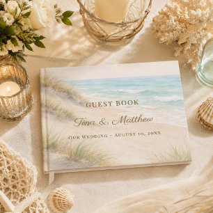 Wedding beach coastal guest book