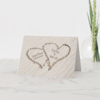 Wedding Beach Hearts in Drifting Sand