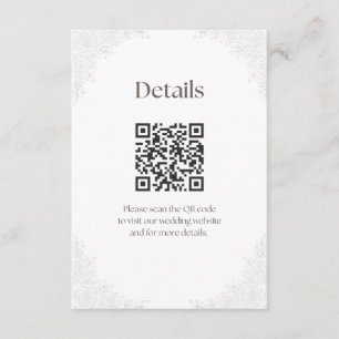 Wedding Bell Background Details Enclosure Card