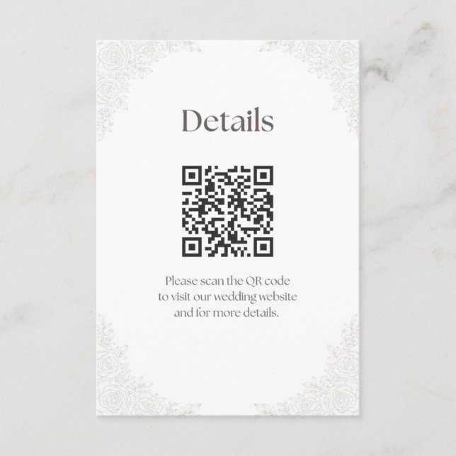 Wedding Bell Background Details Enclosure Card (Front)