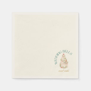 Wedding Bells And Cake Wedding Reception Bridal Napkin