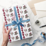 Wedding Bells Bride Groom Rose Bouquet Bowtie Wrapping Paper<br><div class="desc">Features an original wedding-themed illustration of a pink rose boutonniere, a pair of silver wedding bells, a bridal bouquet, and a burgundy bow tie. This design is also available on other products. Don't see what you're looking for? Need help with customisation? Contact Rebecca to have something designed just for you....</div>