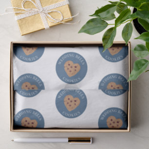 Wedding Bells Cookies Blue White Bridal Showers Tissue Paper