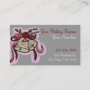 Wedding Bells customisable business cards