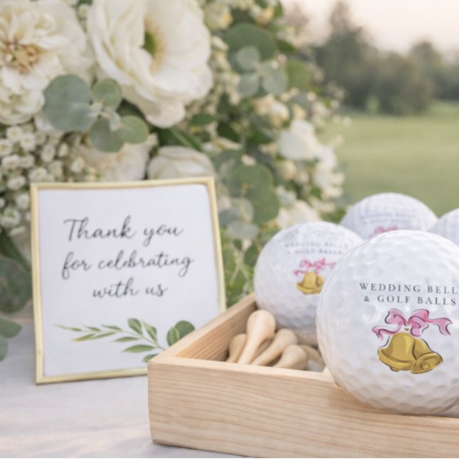 'Wedding Bells & Golf Balls' Wedding Favour Gift  Balls (Creator Uploaded)