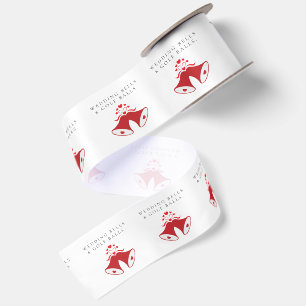 'Wedding Bells & Golf Balls' Wedding Favour Gift Satin Ribbon