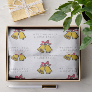 'Wedding Bells & Golf Balls' Wedding Favour Gift Tissue Paper