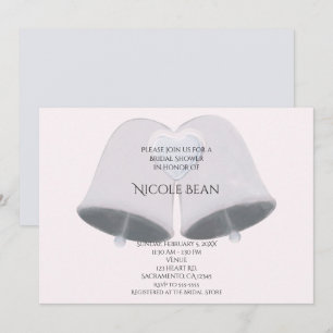 Wedding Bells & Heart Engagement Bridal Shower Invitation