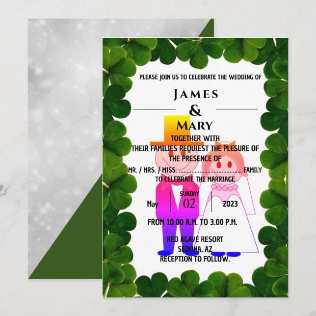 WEDDING BELLS  INVITATION (Front/Back)