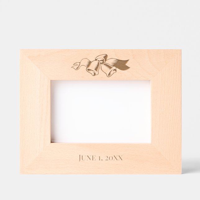 WEDDING BELLS PERSONALIZED  DATED PICTURE ETCHED FRAMES (Front)