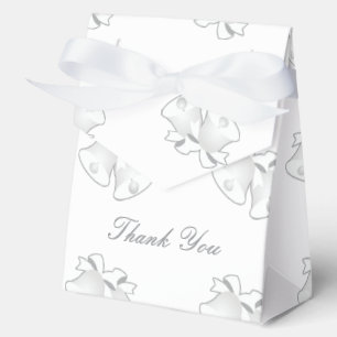 Wedding Bells Repeat White Thank You    Favour Box