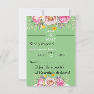 WEDDING BELLS RSVP CARD