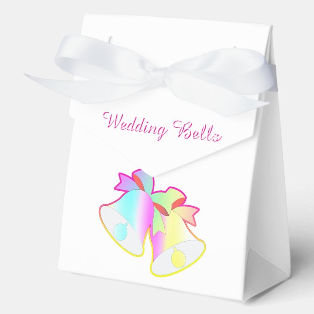 Wedding Bells White   Favour Box (Front)