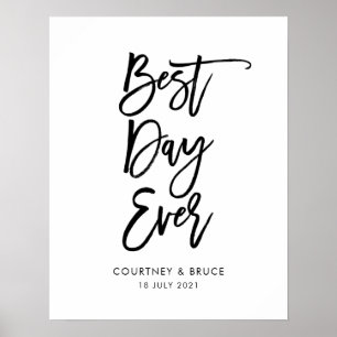 Wedding Best Day Ever Sign