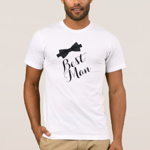 Wedding Best Man Black Bow Tie T-Shirt