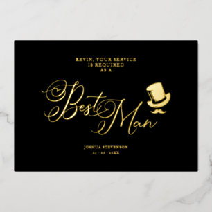 Wedding Best Man Funny Minimalist Proposal Card