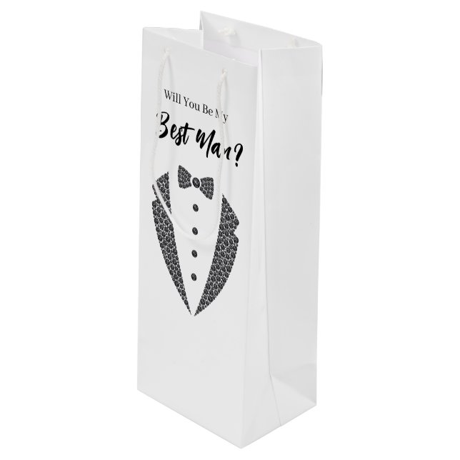Wedding Best Man Gift Bag (Front Angled)