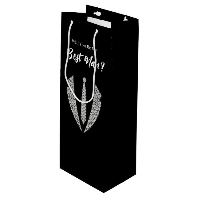 Wedding Best Man Gift Bag (Front Angled)
