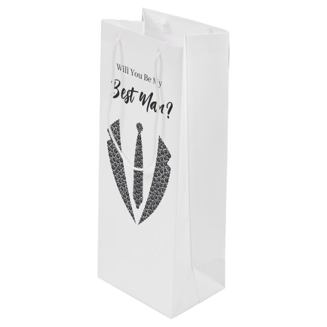 Wedding Best Man Gift Bag (Front Angled)