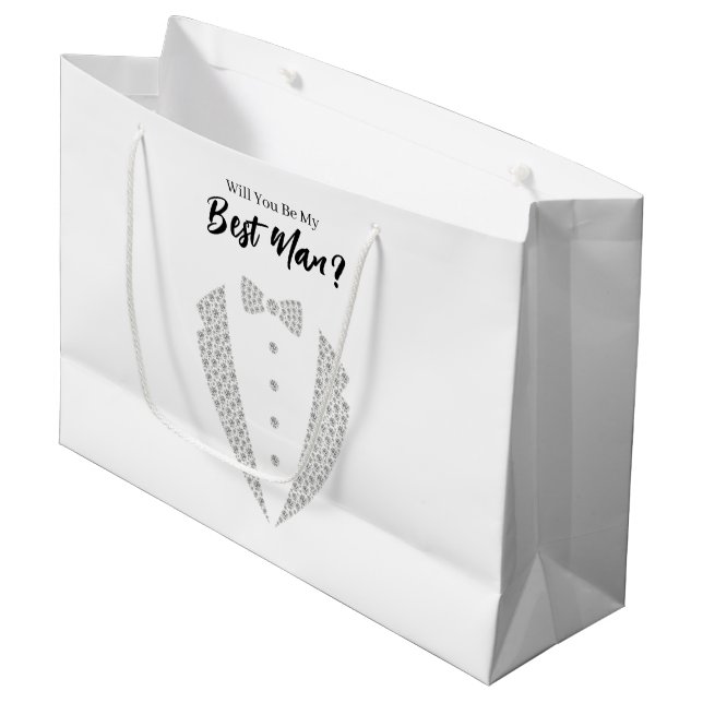 Wedding Best Man Gift Bag (Front Angled)