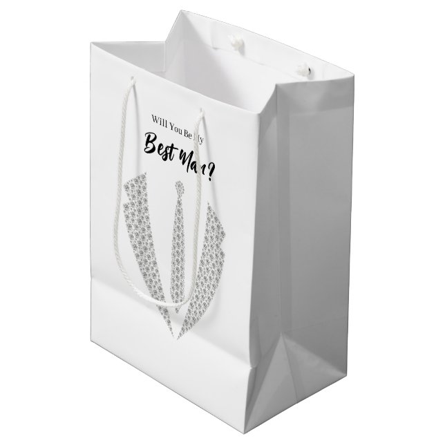 Wedding Best Man Gift Bag (Front Angled)