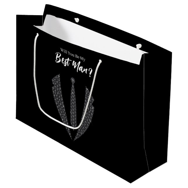 Wedding Best Man Gift Bag (Front Angled)