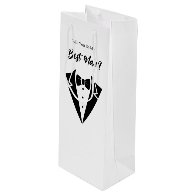Wedding Best Man Gift Bag (Front Angled)