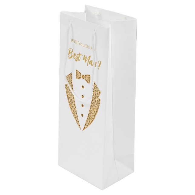 Wedding Best Man Gift Bag (Front Angled)