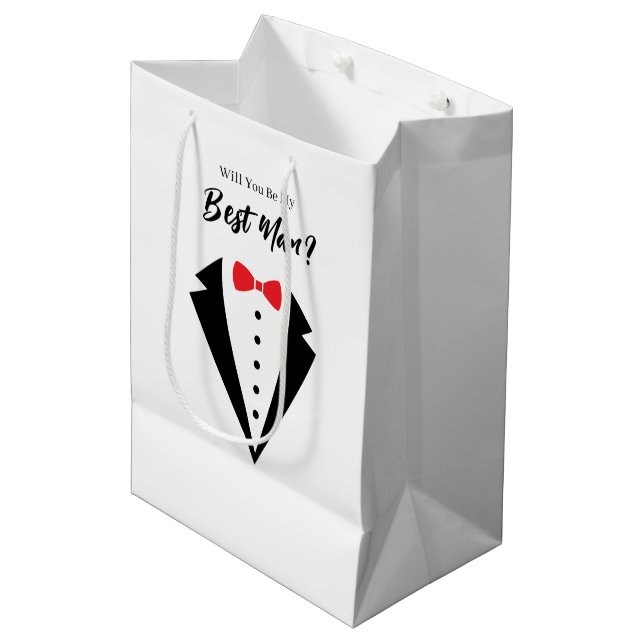 Wedding Best Man Gift Bag (Front Angled)