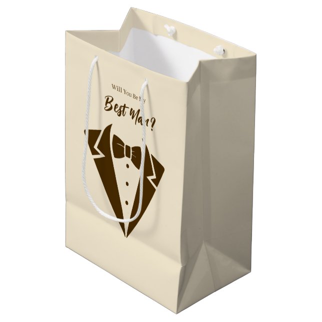 Wedding Best Man Gift Bag (Front Angled)