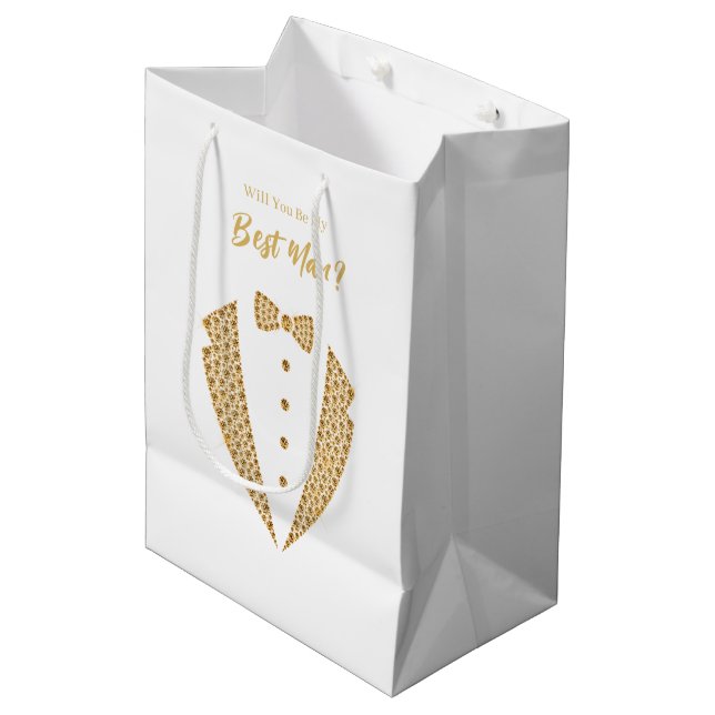 Wedding Best Man Gift Bag (Front Angled)