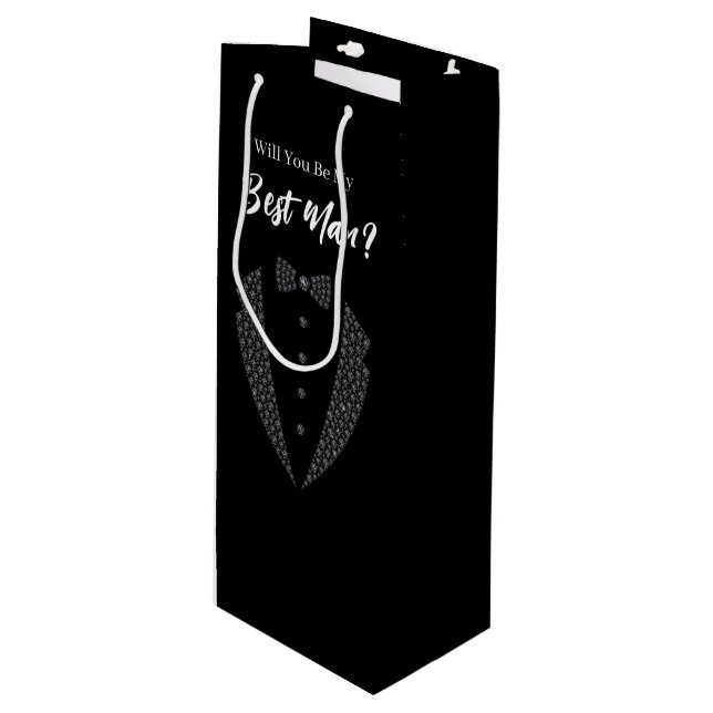 Wedding Best Man Gift Bag (Front Angled)