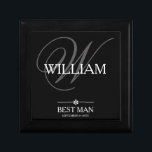 Wedding Best Man Gift Custom Name Modern Cute Gift Box<br><div class="desc">Wedding Best Man Gift Custom Name Modern Cute Keepsake Gift Box. Click personalise this template to customise it with your name and date quickly and easily. Matching Best Man Gift items in store. Ships Worldwide fast. Wedding Best Man Gift Custom Name Modern Cute Keepsake Gift Box. Created by artist RjFxx...</div>