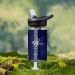 Wedding Best Man Gift Modern Chic Monogram Cool  Water Bottle<br><div class="desc">Wedding Best Man Gift Modern Chic Monogram Cool Water Bottle. Adds that extra special touch with a Thank You monogrammed gift specially for your Best Man. Click personalise this template to customise it with your own Best Man monogram last name initial, the first name and the marriage date quickly and...</div>