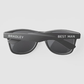 Wedding Best Man Modern Personalised Name Custom Sunglasses