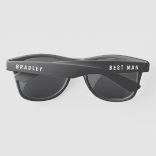Wedding Best Man Modern Personalised Name Custom Sunglasses