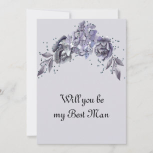 Wedding "Best Man" Request Slate Blue Series