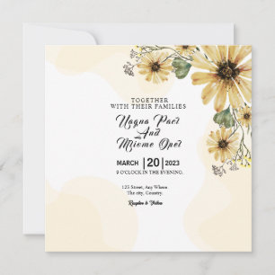 Wedding Best Square Invitation Card Design