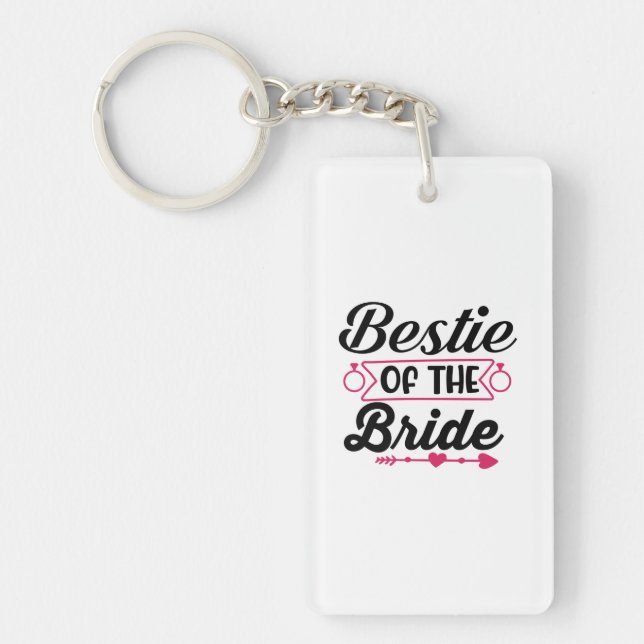 Wedding Bestie Of The Bride Key Ring (Front)